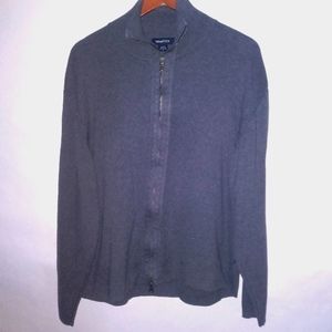 Nautica knit sweater full zip dress shirt
